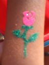 glitter rose tattoo